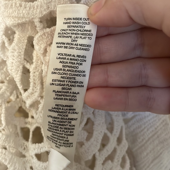Chico's White Embroidered Open Cardigan Size 2 Large - Picture 7 of 11